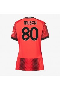 Fotbalové Dres AC Milan Yunus Musah #80 Dámské Domácí Oblečení 2023-24 Krátký Rukáv